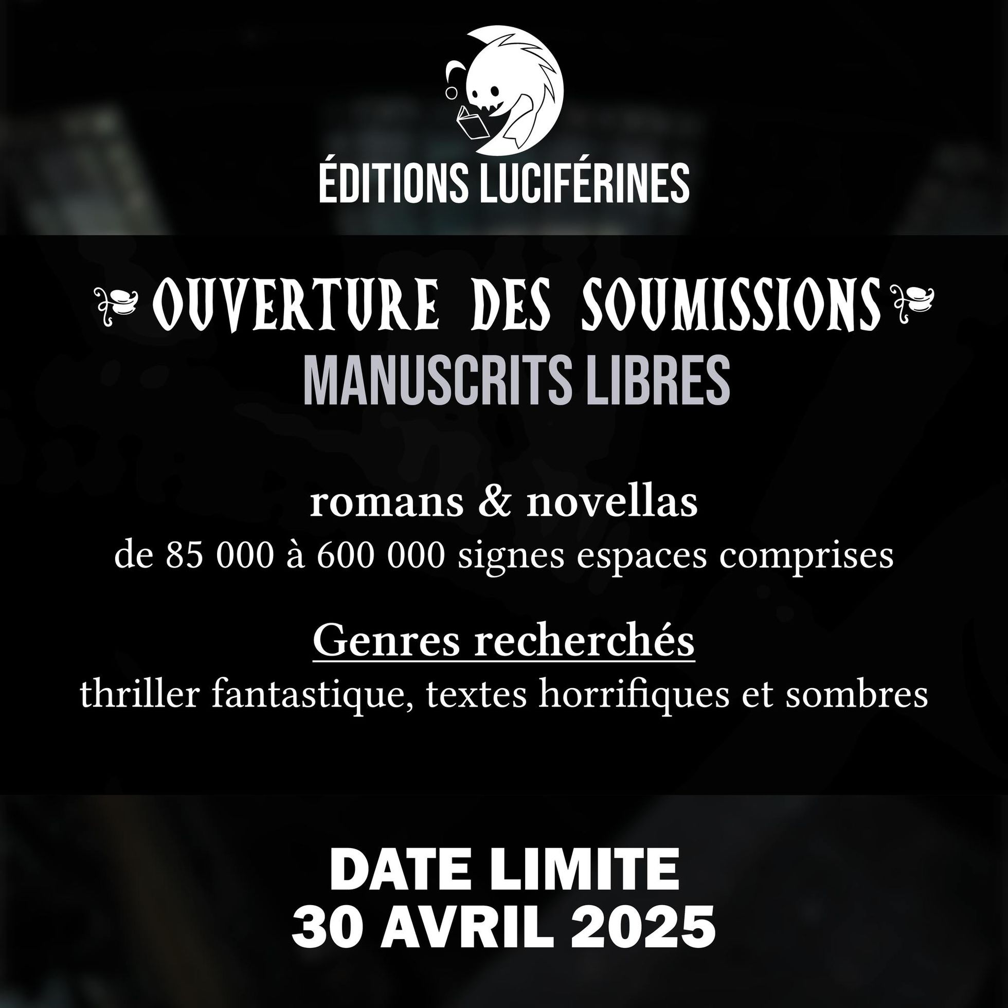 Les éditions Luciférines lancent leur appel à textes !